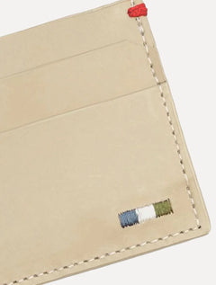 Carteira Reserva Masculina Porta-Cartão Couro Parma Off-White