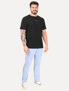 Camiseta Tommy Jeans Masculina Frontal Linear Logo Preta