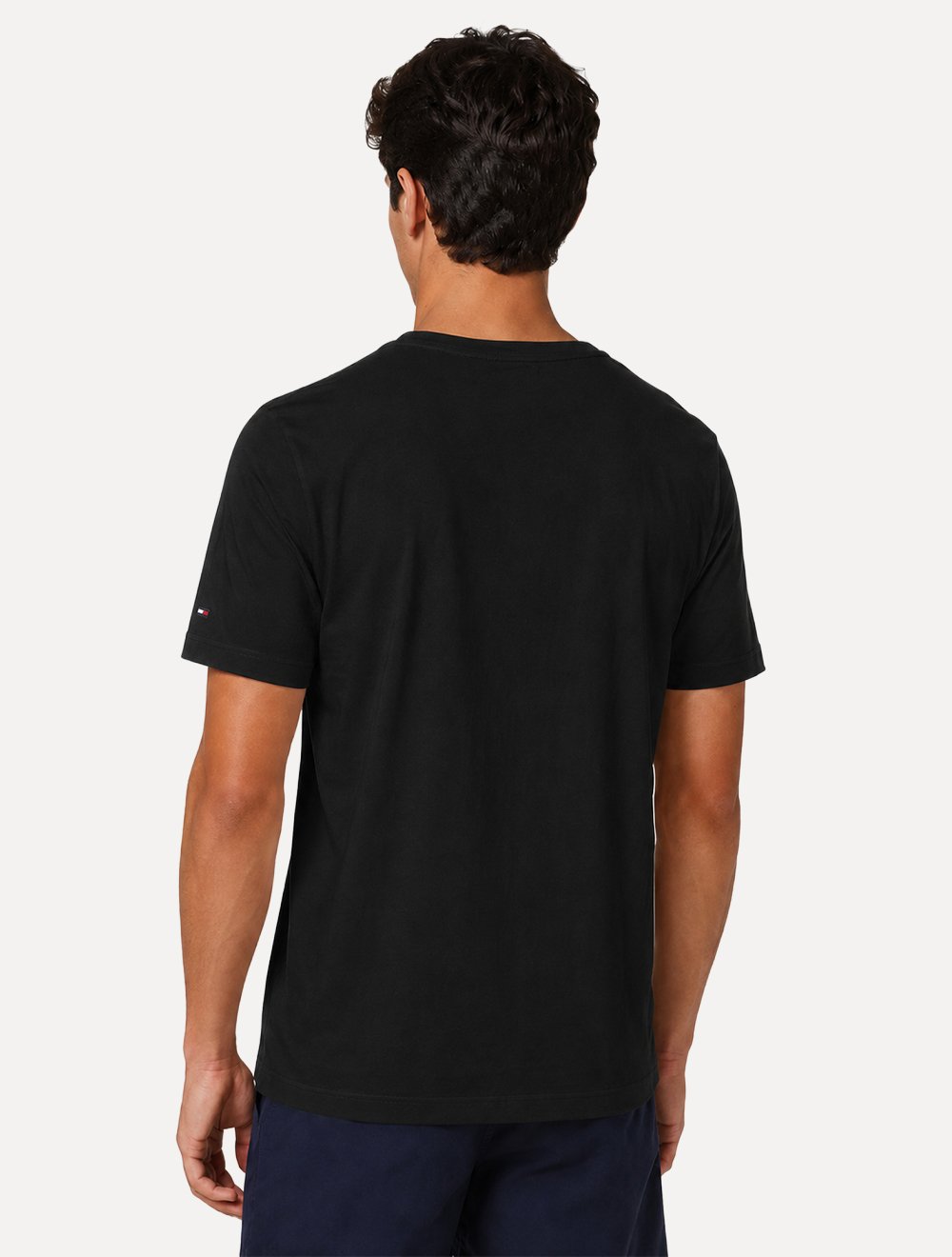 Camiseta Tommy Hilfiger Masculina Regular Logo Brand Love RWB Preta
