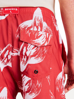 Short Reserva D'Água Beachwear Kois Vermelho