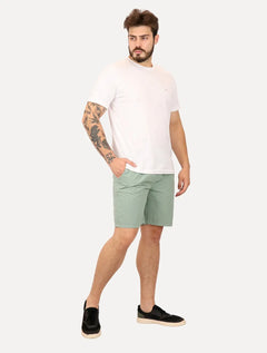 Bermuda Dudalina Masculina Sarja Cordão Algodão Verde Menta