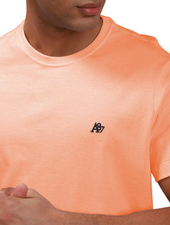 Camiseta Aeropostale Embroidered Navy Logo NYC A87 Laranja Claro