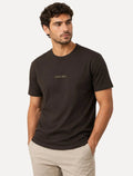 Camiseta Calvin Klein Masculina Institutional Logo Marrom Escuro