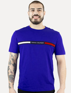 Camiseta Tommy Hilfiger Masculina Chest Insert Logo Azul Royal