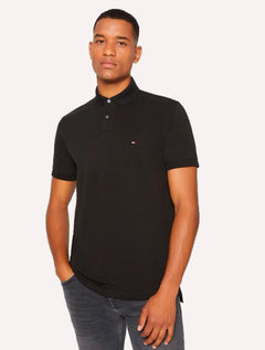 Polo Tommy Hilfiger Masculina Regular Piquet 1985 Preta