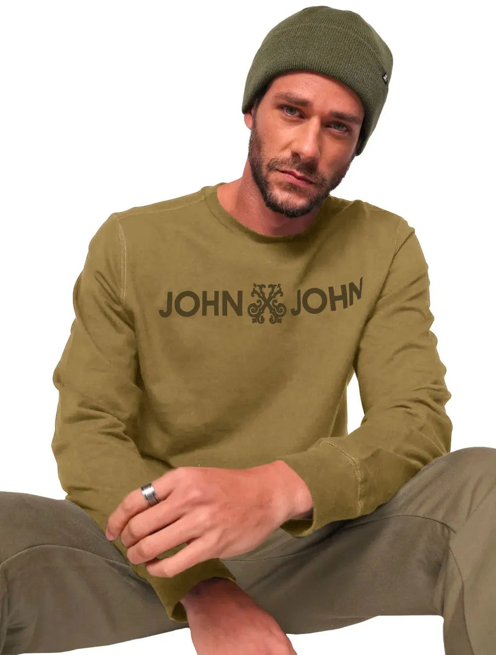 Moletom John John Masculino New Basic Verde Oliva