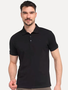 Polo Ellus Masculina Piquet Classic Preta
