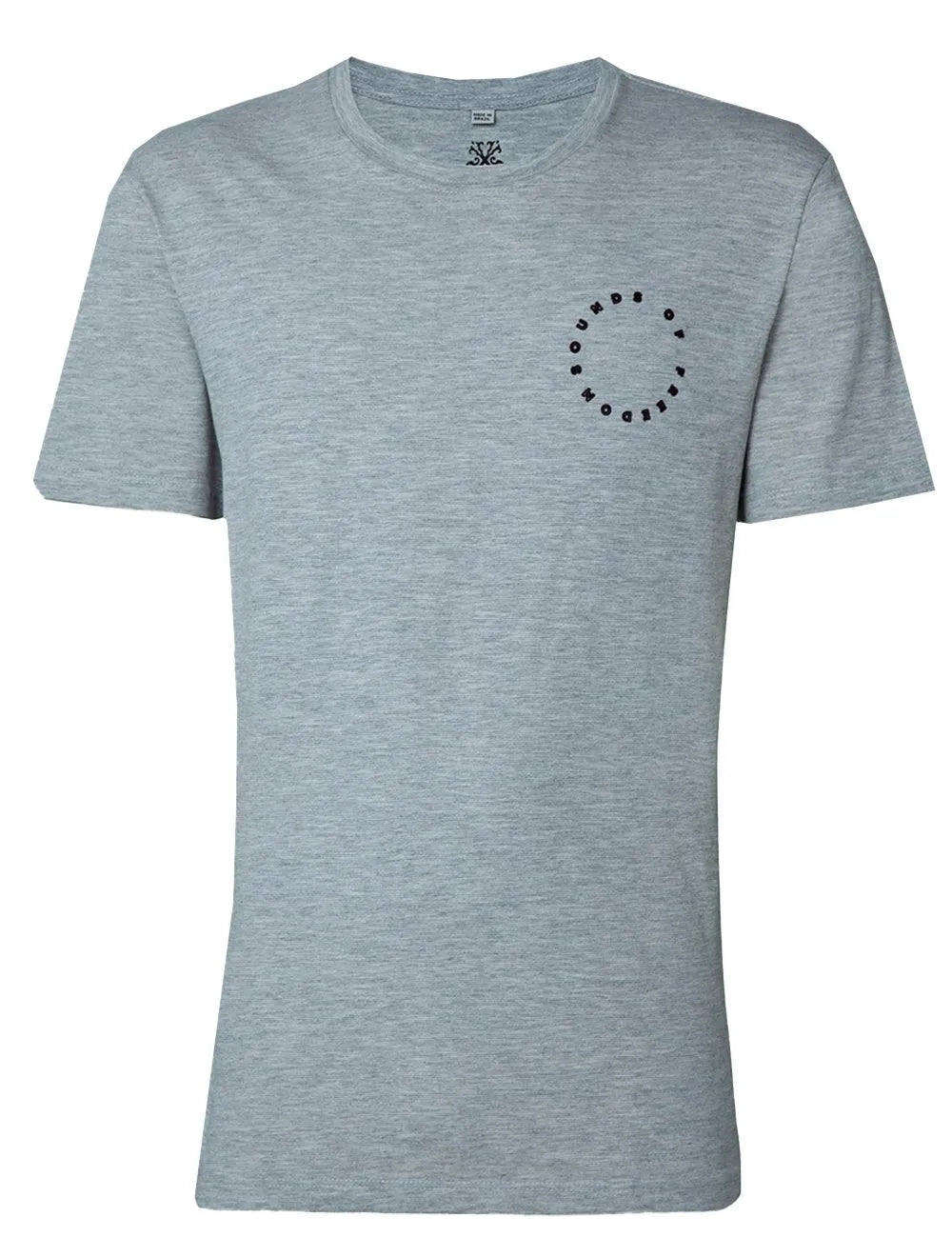 Camiseta John John Masculina Relaxed Sound Of Freedom Cinza Mescla