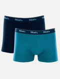 Cueca Mash Boxer Cotton Basic Azul Marinho e Escuro Pack 2UN