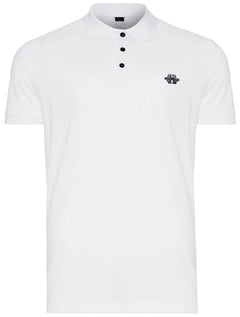 Polo John John Masculina Logo Transfer White Branca