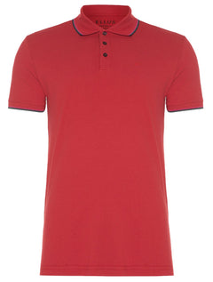 Polo Ellus Masculina Piquet Tipped Collar Vermelho Mescla