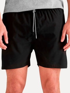 Short Reserva D'Água Beachwear Liso Bazar Preto