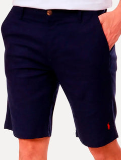 Bermuda Ralph Lauren Masculina Linho Red Icon Azul Marinho