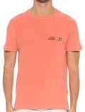 Camiseta Osklen Masculina Slim Rough +55.21 Laranja