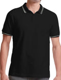 Polo Forum Masculina Piquet Muscle Tipped Relief Preta