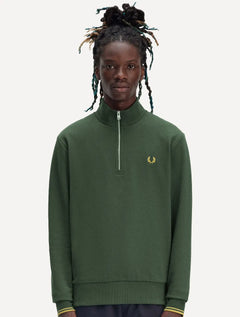 Blusa Fred Perry Moletom Masculina Regular Half Zip Verde