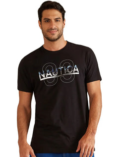Camiseta Nautica Masculina Sailing Since 1983 Silk Preta