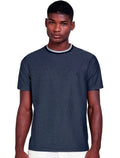 Camiseta Dudalina Regular Retilinea Gola Dots Azul Marinho