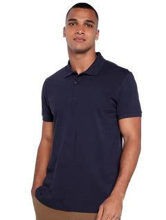 Polo Forum Masculina Piquet Muscle Logo Azul Marinho