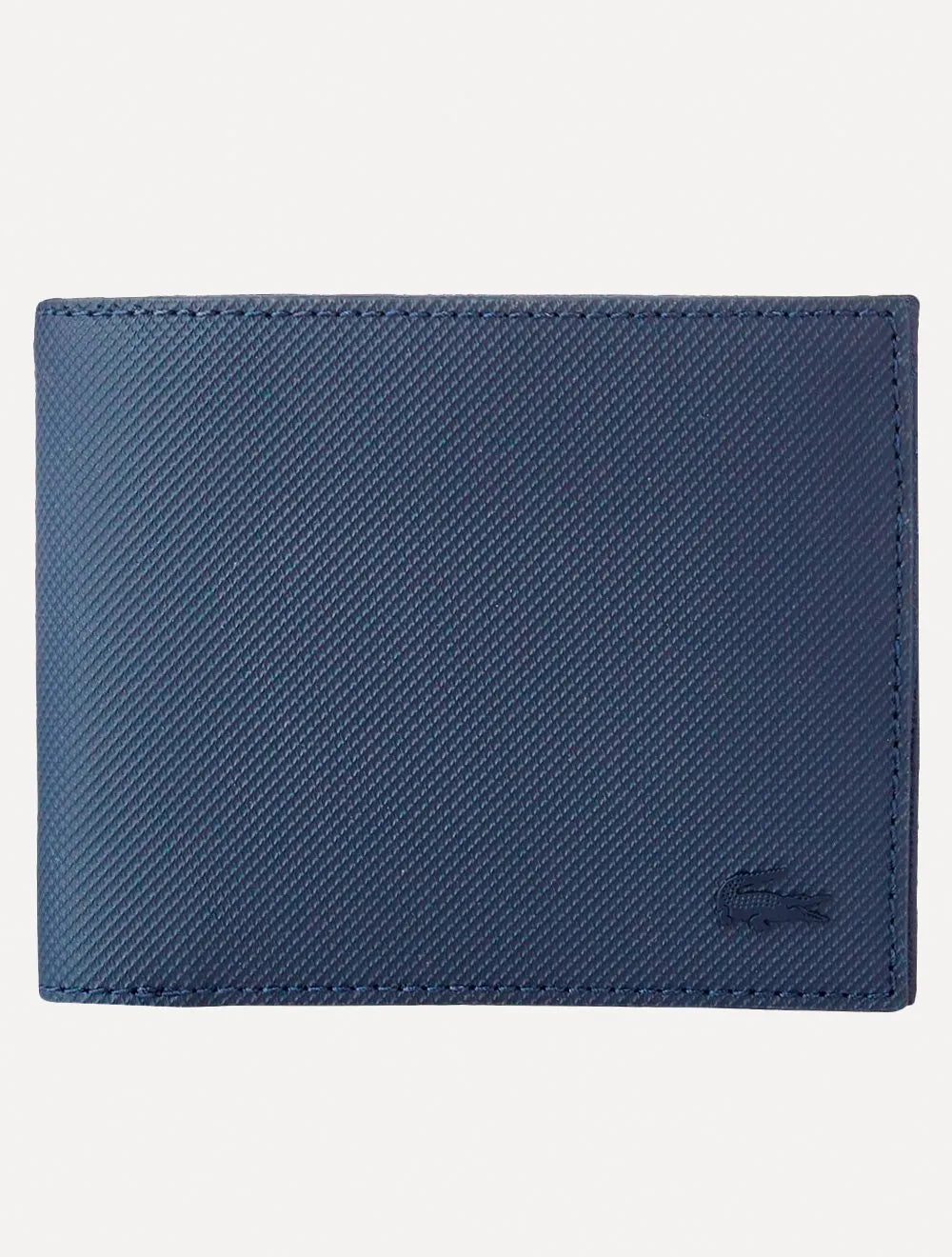 Carteira Lacoste Masculina Classic Bifold Petit Piquet Azul Marinho