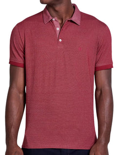 Polo Dudalina Masculina Malha Maquinetada Dots Bordô