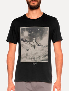 Camiseta Levis Masculina Standard Landscape Graphic Preta