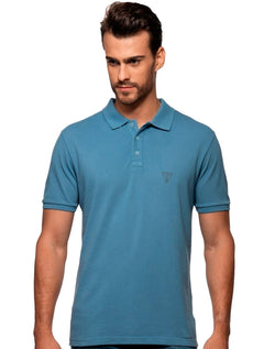Polo Guess Masculina Piquet Rigel Blue Azul Índigo