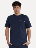 Camiseta Tommy Jeans Masculina Classic Linear Embroidered Chest Marinho