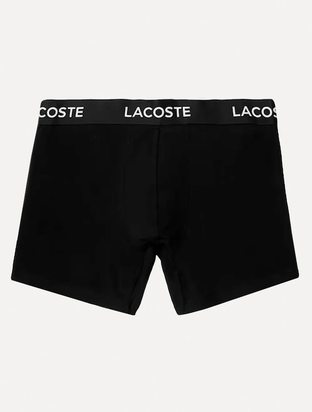 Cuecas Lacoste Boxer Long Lettered Waist Preta Pack 3UN