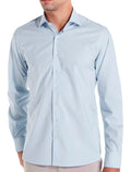 Camisa Dudalina Masculina Slim Tricoline Lisa Azul Claro