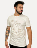 Camiseta King & Joe Masculina Slim Mapa Zanzibar Off-White