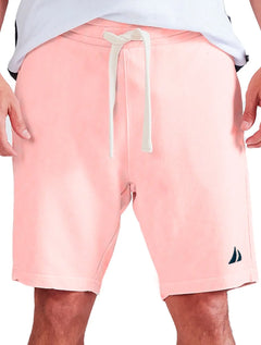 Bermuda Nautica Masculina Moletom Dark Sail Boat Salmão