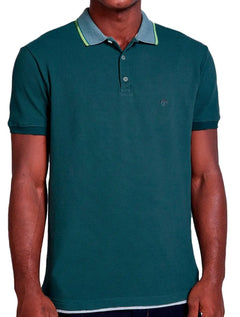Polo Dudalina Masculina Malha Gola Binada Hive Verde