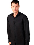 Camisa Dudalina Masculina Slim Tricoline Lisa Stretch Preta