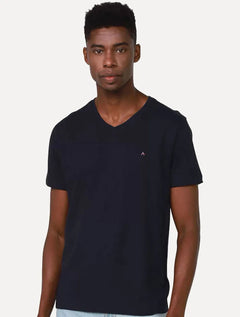 Camiseta Aramis Masculina Basic V-Neck Azul Marinho