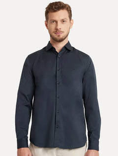 Camisa Aramis Masculina Cosmo Stretch Algodão Poliamida Azul Marinho