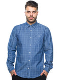 Camisa Disky Masculina Slim Fit Xadrez Navy Finale Azul
