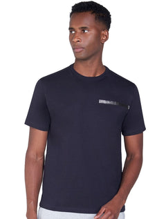 Camiseta Dudalina Masculina Regular Antiviral Logo Transfer Azul Marinho