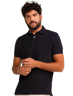 Polo Tommy Hilfiger Masculina Fit Ivy Azul Navy Heather