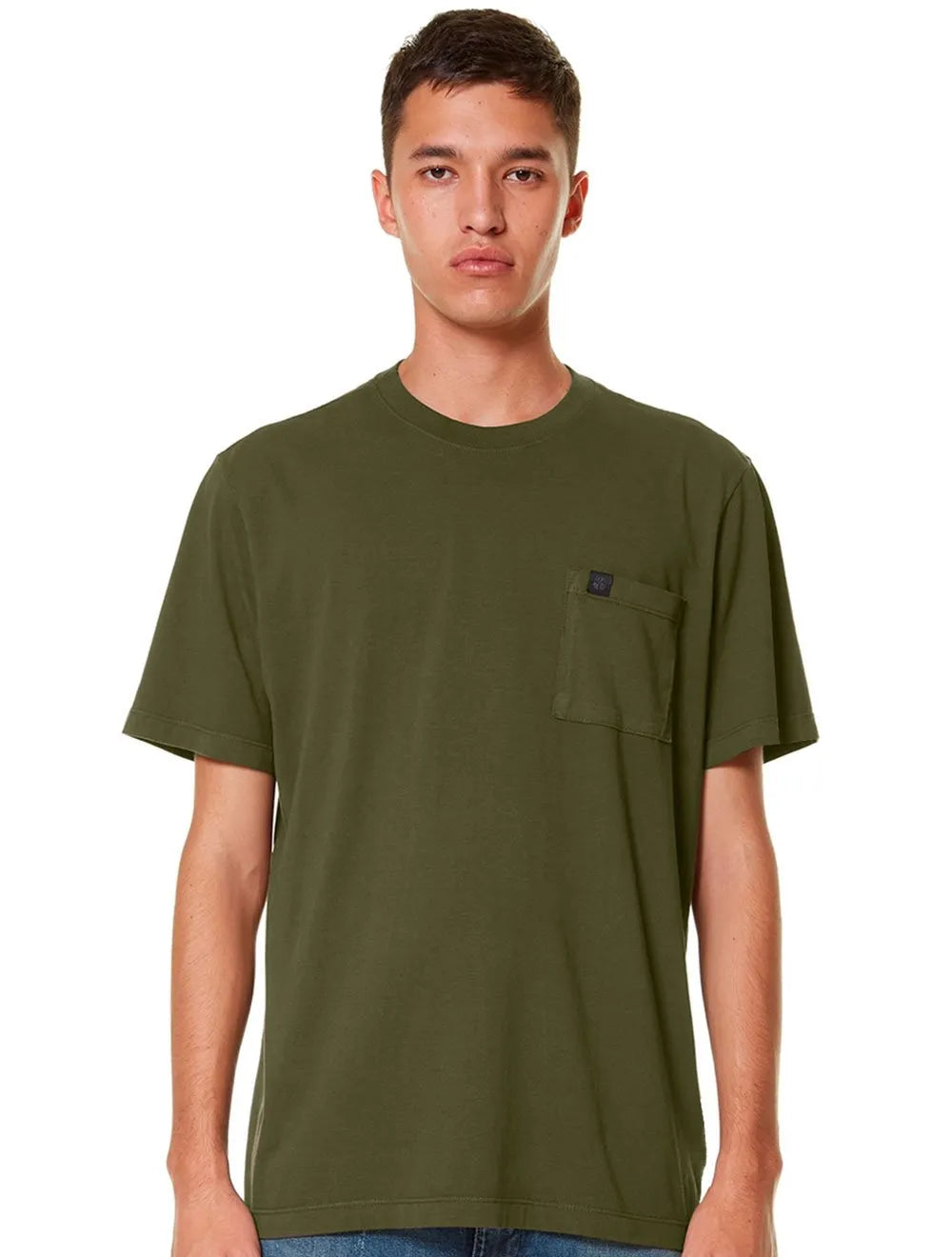 Camiseta John John Masculina Pocket Basic Bleen Verde Militar