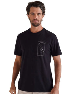 Camiseta Reserva Masculina Mirror Vj Preta