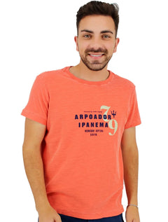 Camiseta Osklen Masculina Slim Rough Surf Poster Acerola