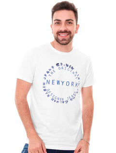 Camiseta Calvin Klein Jeans Masculina New York Branca