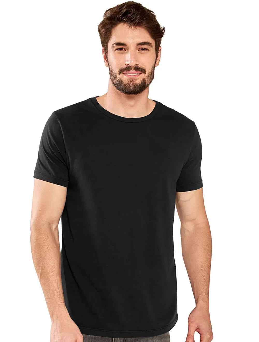 Camiseta Replay Masculina Basic Crewneck Logo Preta