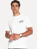 Camiseta Tommy Jeans Masculina Embroidered Signature Branca
