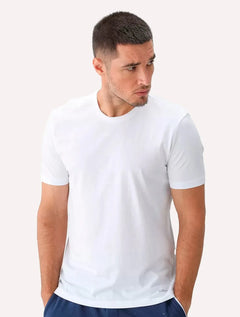 Camisetas Calvin Klein Underwear Masculinas C-Neck Branca Pack 2UN