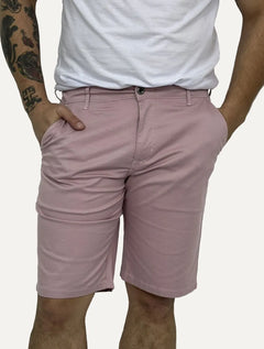 Bermuda King & Joe Sarja Masculina Slim Plaid Rosa