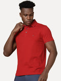 Polo Tommy Hilfiger Masculina Slim Piquet 1985 Vermelha