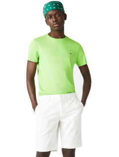 Bermuda Lacoste Masculina Sarja Slim Cotton Stretch Branca