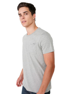 Camiseta Colcci Masculina Pocket Authentic Trademark Cinza Mescla